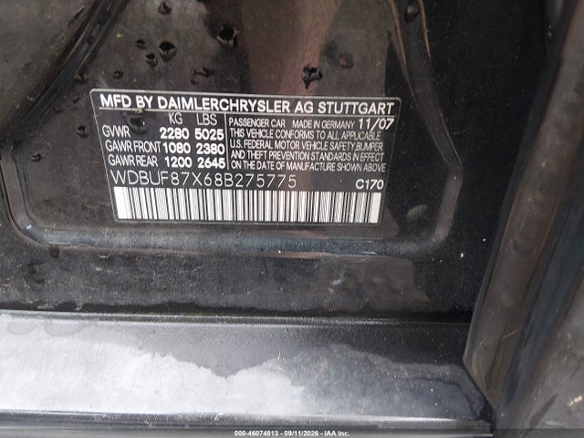 Auction sale of the 2008 Mercedes-benz E 350 4matic, vin: WDBUF87X68B275775, lot number: 46074813