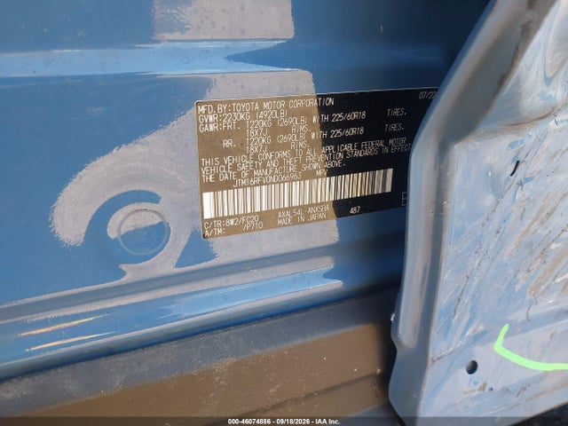 JTM16RFV0ND066963 Toyota Rav4 Hybrid Se