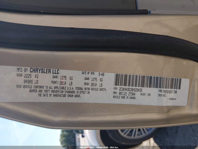 Aukcja sprzedaży 2009 Chrysler 300 Lx, vin: 2C3KA43D39H529435, numer aukcji: 46075001
