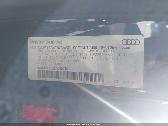 Audi A5 45 Premium 2019 WAUENCF58KA050716 Image 9