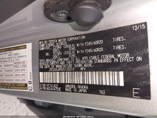 Продаж на аукціоні авто 2016 Toyota 4runner Limited, vin: JTEZU5JR9G5120314, номер лоту: 46075216