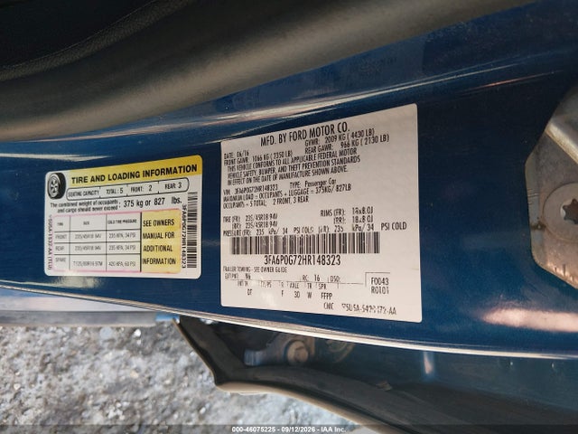 Продаж на аукціоні авто 2017 Ford Fusion S, vin: 3FA6P0G72HR148323, номер лоту: 46075225
