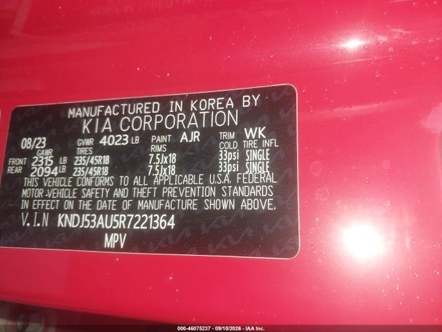 Aukcja sprzedaży 2024 Kia Soul Gt-line, vin: KNDJ53AU5R7221364, numer aukcji: 46075237