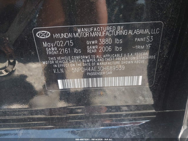 Продажа на аукционе авто 2016 Hyundai Elantra Se, vin: 5NPDH4AE3GH689539, номер лота: 46075281