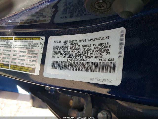 Продаж на аукціоні авто 2006 Pontiac Vibe, vin: 5Y2SL65816Z443151, номер лоту: 46075514