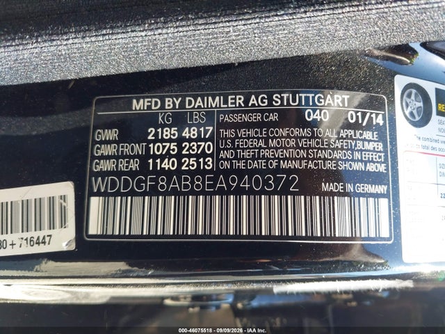 46075518 :رقم المزاد ، WDDGF8AB8EA940372 vin ، 2014 Mercedes-benz C 300 Sport 4matic مزاد بيع
