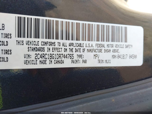 Aukcja sprzedaży 2013 Chrysler Town & Country Touring, vin: 2C4RC1BG1DR744765, numer aukcji: 46075558