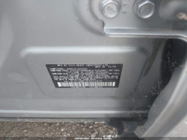 46075583 :رقم المزاد ، JF2SJAMC9EH552476 vin ، 2014 Subaru Forester 2.5i Touring مزاد بيع