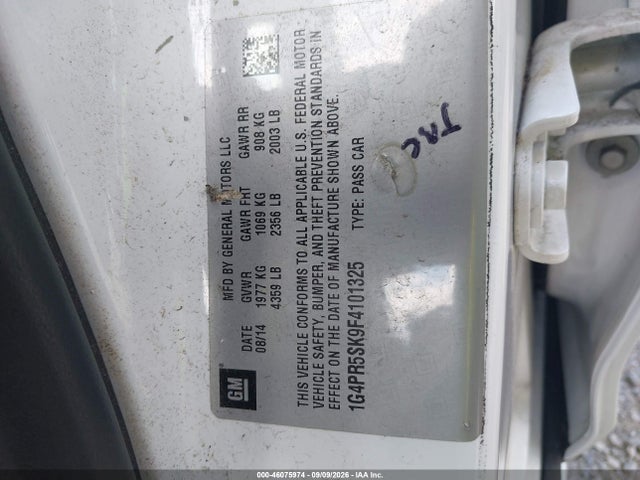 Aukcja sprzedaży 2015 Buick Verano Convenience Group, vin: 1G4PR5SK9F4101325, numer aukcji: 46075974