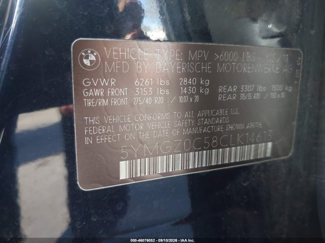 Продаж на аукціоні авто 2012 Bmw X6 M, vin: 5YMGZ0C58CLK14613, номер лоту: 46076052