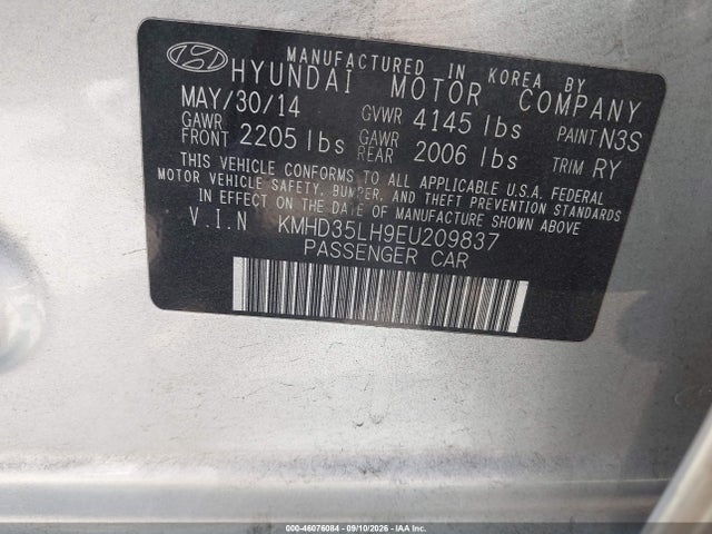 KMHD35LH9EU209837 Hyundai ELANTRA GT