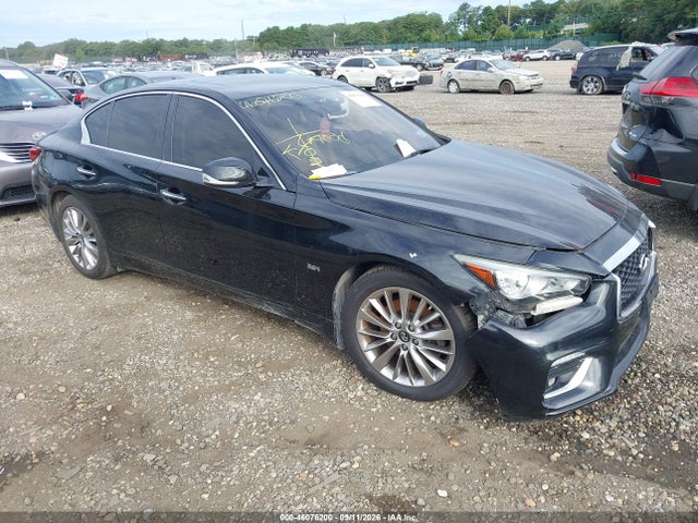 2018 Infiniti Q50 3.0t Luxe მანქანა იყიდება აუქციონზე, vin: JN1EV7AR9JM430250, აუქციონის ნომერი: 46076200