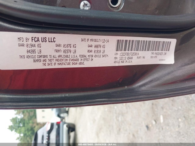 2015 Dodge Dart Sxt მანქანა იყიდება აუქციონზე, vin: 1C3CDFBB1FD253014, აუქციონის ნომერი: 46076485