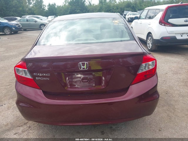 Aukcja sprzedaży 2012 Honda Civic Lx, vin: 19XFB2F59CE055058, numer aukcji: 46076541
