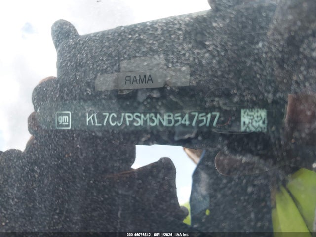 46076542 :رقم المزاد ، KL7CJPSM3NB547517 vin ، 2022 Chevrolet Trax Awd Lt مزاد بيع