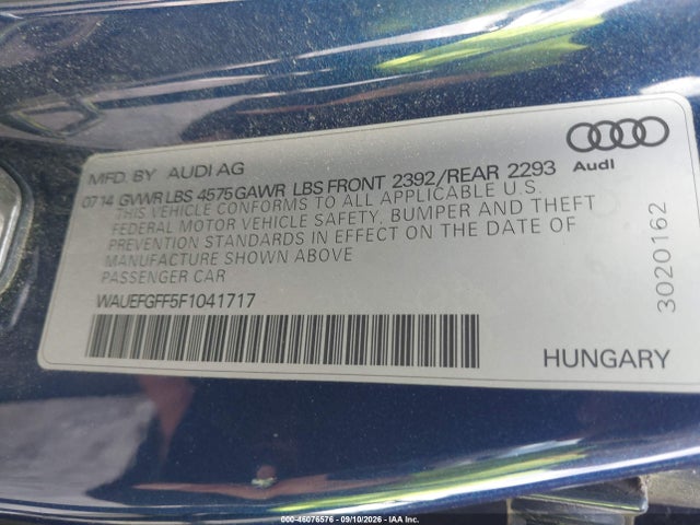 Продажа на аукционе авто 2015 Audi A3 2.0t Premium, vin: WAUEFGFF5F1041717, номер лота: 46076576