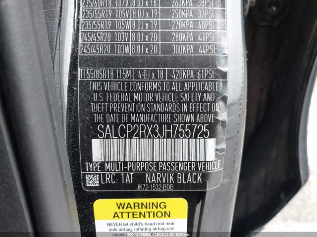 Aukcja sprzedaży 2018 Land Rover Discovery Sport Se, vin: SALCP2RX3JH755725, numer aukcji: 46076580
