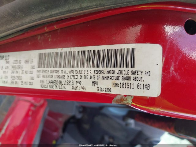 Продажа на аукционе авто 2010 Jeep Wrangler Sport, vin: 1J4AA2D14AL110219, номер лота: 46076603