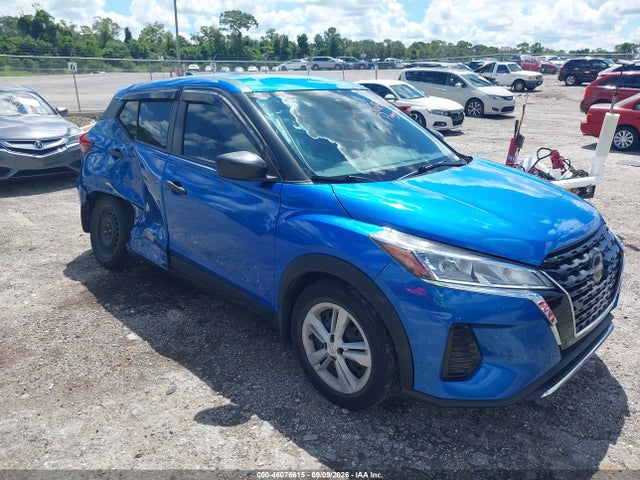 2022 Nissan Kicks S Xtronic Cvt მანქანა იყიდება აუქციონზე, vin: 3N1CP5BV7NL474670, აუქციონის ნომერი: 46076615