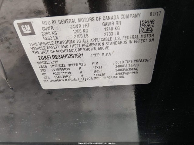 Продаж на аукціоні авто 2017 Gmc Terrain Denali, vin: 2GKFLRE34H6297631, номер лоту: 46076750
