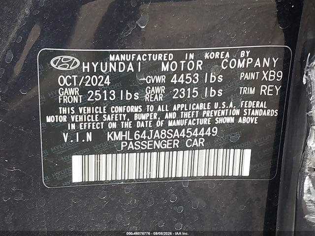 KMHL64JA8SA454449 Hyundai SONATA SEL
