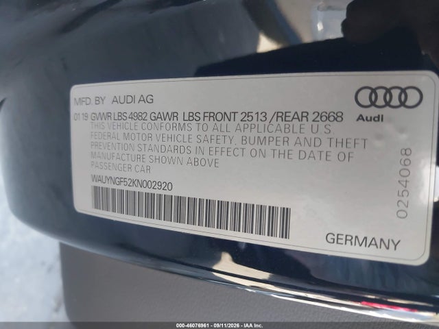 WAUYNGF52KN002920 Audi A5 45 Premium