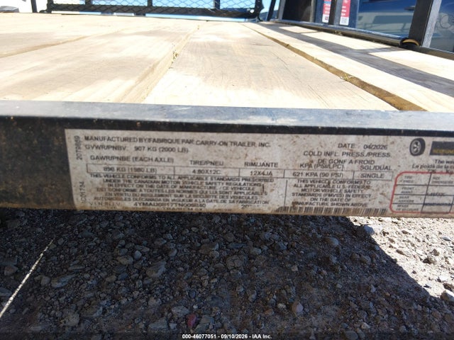 Advance Small Flatbed Trailer 5'8 2026 4YMAU0817TN009840 Image 9