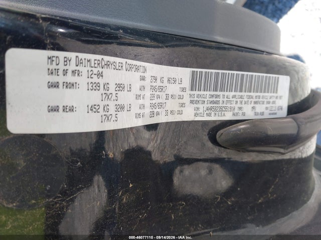 46077110 :رقم المزاد ، 1J4HR58235C551910 vin ، 2005 Jeep Grand Cherokee Limited مزاد بيع