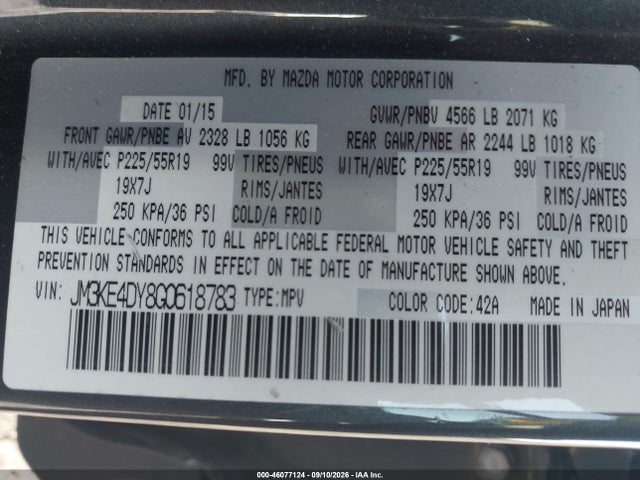 Aukcja sprzedaży 2016 Mazda Cx-5 Grand Touring, vin: JM3KE4DY8G0618783, numer aukcji: 46077124