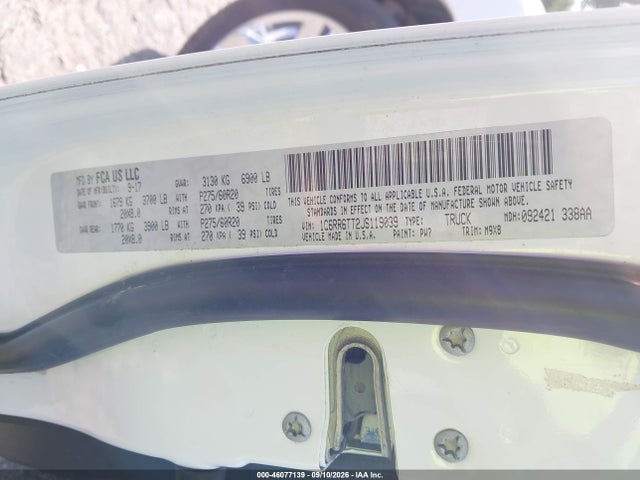 46077139 :رقم المزاد ، 1C6RR6TT2JS119039 vin ، 2018 Ram 1500 Big Horn  4x2 6'4 Box مزاد بيع