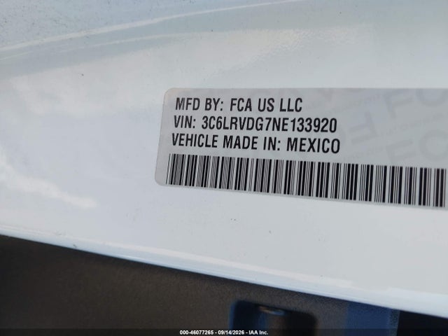 Продаж на аукціоні авто 2022 Ram Promaster 2500 High Roof 159 Wb, vin: 3C6LRVDG7NE133920, номер лоту: 46077265