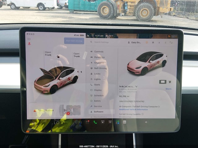 Aukcja sprzedaży 2020 Tesla Model Y Long Range Dual Motor All-wheel Drive, vin: 5YJYGDEE7LF034792, numer aukcji: 46077294