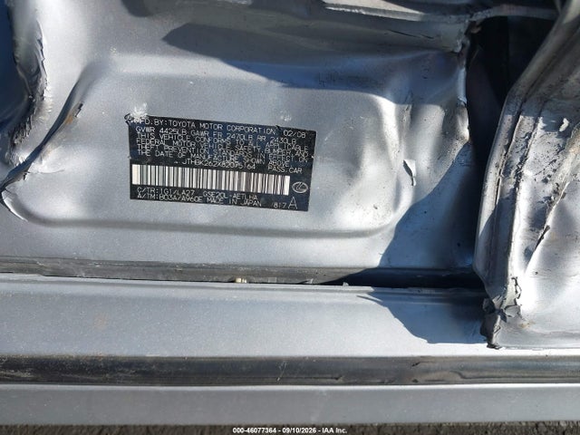 46077364 :رقم المزاد ، JTHBK262X82075164 vin ، 2008 Lexus Is 250 مزاد بيع