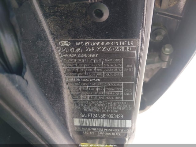 Продажа на аукционе авто 2008 Land Rover Lr2 Hse, vin: SALFT24N58H093428, номер лота: 46077390