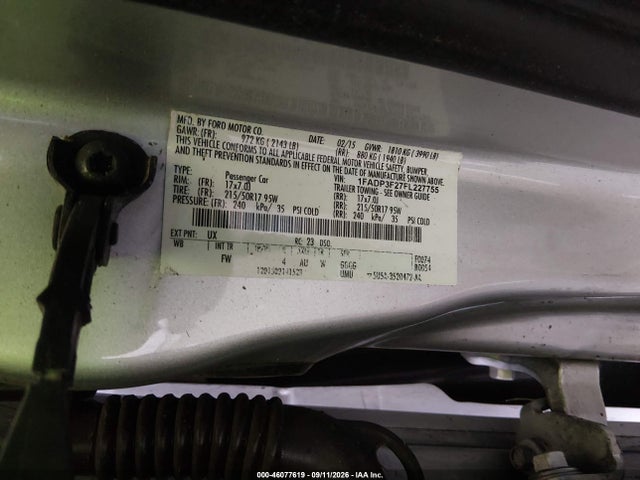 Ford FOCUS SE 2015 1FADP3F27FL227755 Image 9