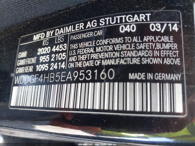 Aukcja sprzedaży 2014 Mercedes-benz C 250 Sport, vin: WDDGF4HB5EA953160, numer aukcji: 46077651