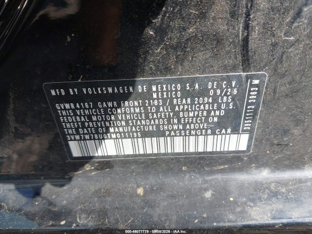 Volkswagen JETTA SE 2026 3VW7W7BU0TM011195 Image 9