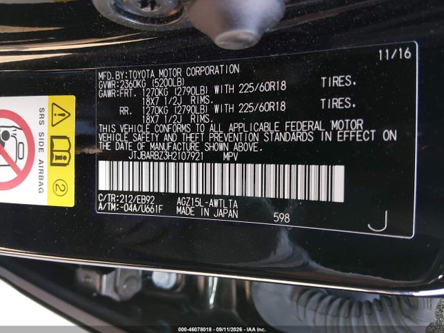 JTJBARBZ3H2107921 Lexus Nx 200t F Sport
