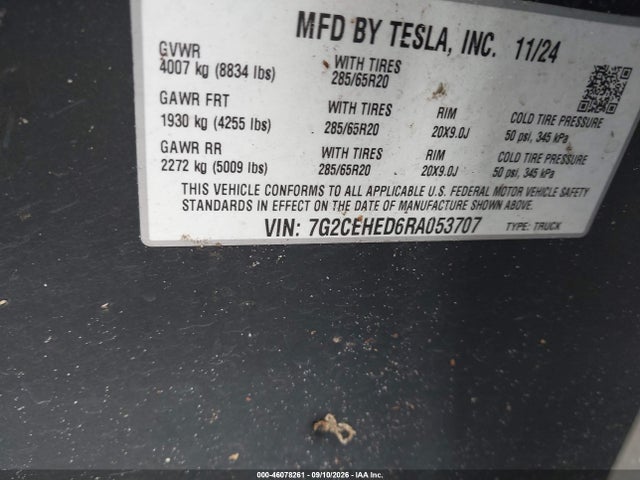 Tesla Cybertruck All-wheel Drive 2024 7G2CEHED6RA053707 Image 9