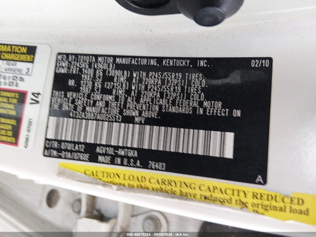 Продаж на аукціоні авто 2010 Toyota Venza, vin: 4T3ZA3BB7AU025513, номер лоту: 46078284