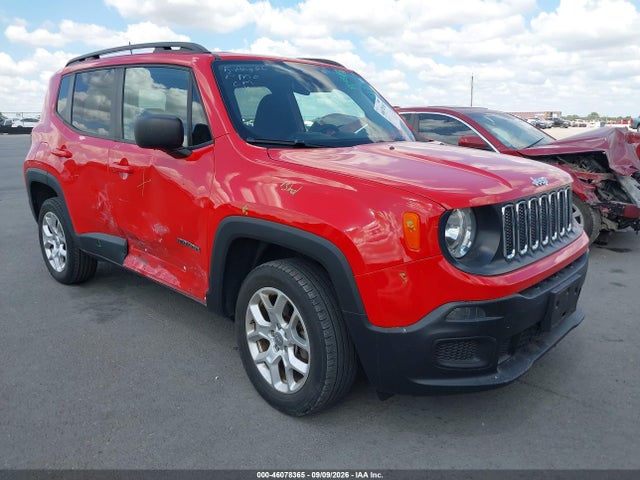 2018 Jeep Renegade Sport 4x4 მანქანა იყიდება აუქციონზე, vin: ZACCJBAB7JPJ50587, აუქციონის ნომერი: 46078365