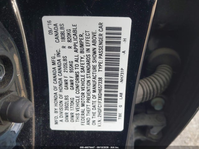 Honda Civic Ex-t 2016 2HGFC1F3XGH657338 Image 9