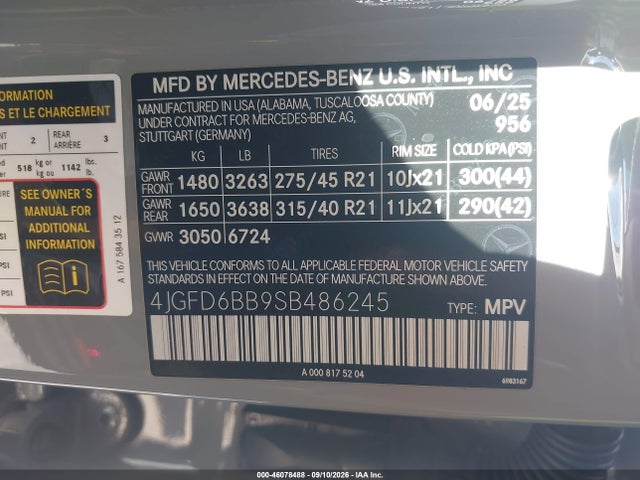 4JGFD6BB9SB486245 Mercedes-Benz Amg Gle 53 Coupe 4matic+