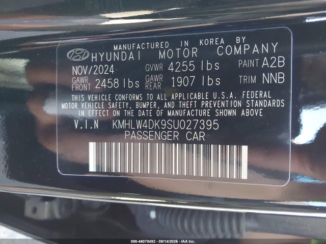 2025 Hyundai Elantra N მანქანა იყიდება აუქციონზე, vin: KMHLW4DK9SU027395, აუქციონის ნომერი: 46078492