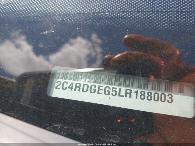 46078508 :رقم المزاد ، 2C4RDGEG5LR188003 vin ، 2020 Dodge Grand Caravan Gt مزاد بيع