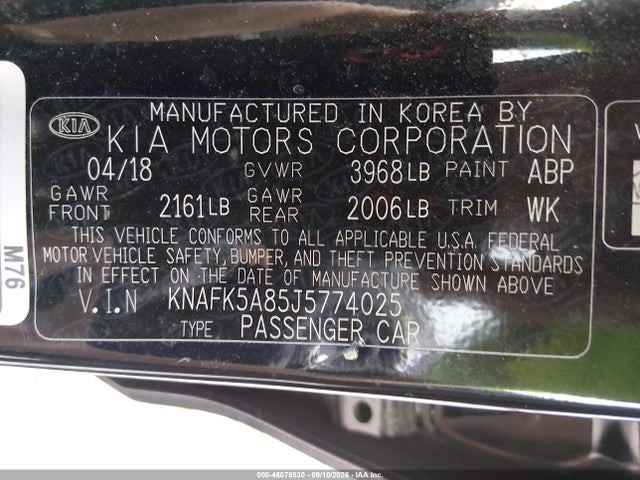 Продаж на аукціоні авто 2018 Kia Forte Lx, vin: KNAFK5A85J5774025, номер лоту: 46078530