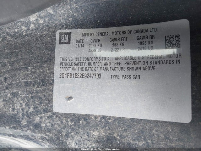 Продажа на аукционе авто 2014 Chevrolet Camaro 1lt, vin: 2G1FB1E32E9247703, номер лота: 46078916