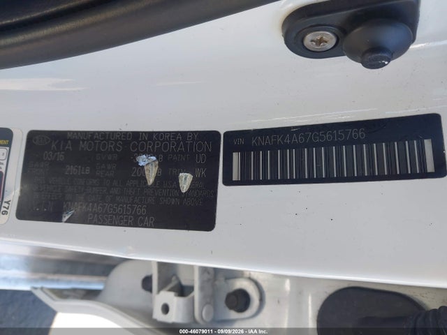 Aukcja sprzedaży 2016 Kia Forte Lx, vin: KNAFK4A67G5615766, numer aukcji: 46079011