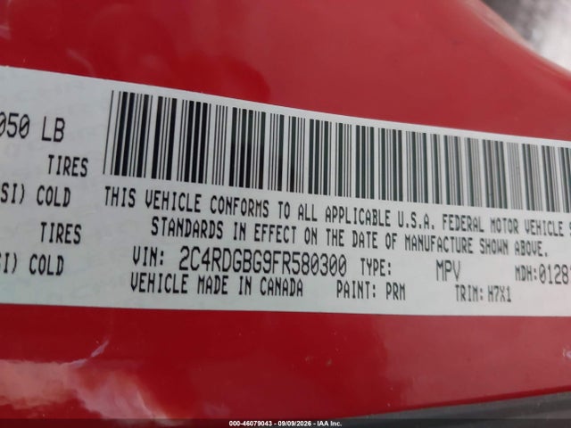 Продажа на аукционе авто 2015 Dodge Grand Caravan American Value Pkg, vin: 2C4RDGBG9FR580300, номер лота: 46079043