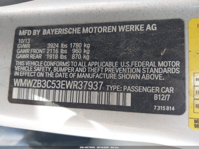 Продаж на аукціоні авто 2014 Mini Countryman Cooper, vin: WMWZB3C53EWR37937, номер лоту: 46079090